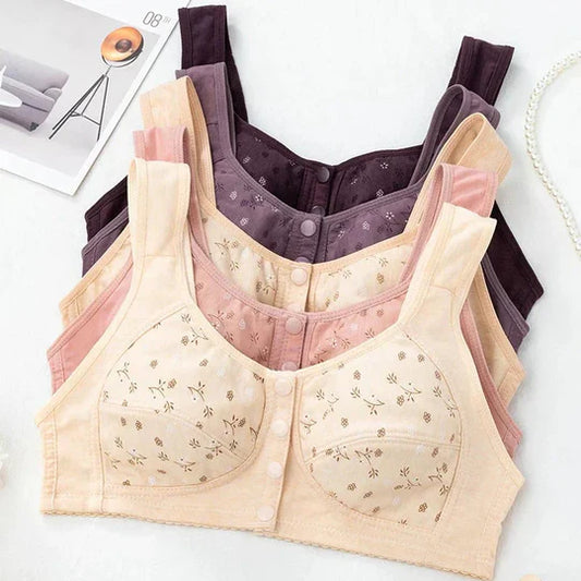 New Anti Sagging Front Open High Quality Cooling Cotton Bra For Summer In Pack Of  03 BUY 2 GET 1 FREE OFFER