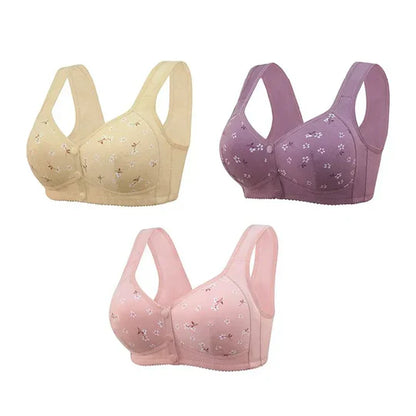 New Anti Sagging Front Open High Quality Cooling Cotton Bra For Summer In Pack Of  03 BUY 2 GET 1 FREE OFFER