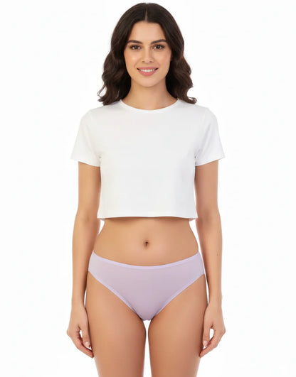 PACK OF 5 SUPER SOFT COTTON STRETCH BIKINI BRIEFS -ASSORTED