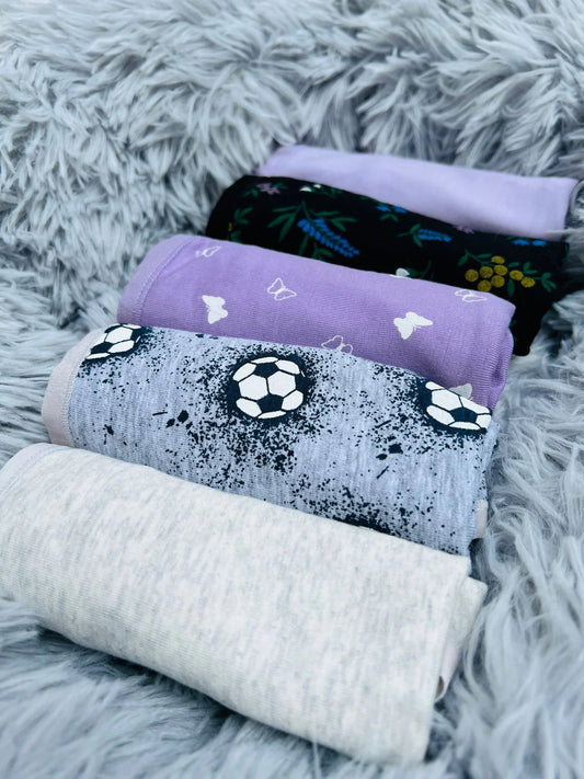 PACK OF 5 SUPER SOFT COTTON STRETCH PRINTED BIKINI BRIEFS